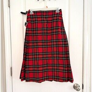 The Scotch House Royal Stewart Tartan 100% Wool Kilt Unisex One Size  Has flaws